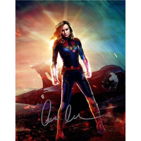 Captain Marvel Brie Larson facsimile signed photo