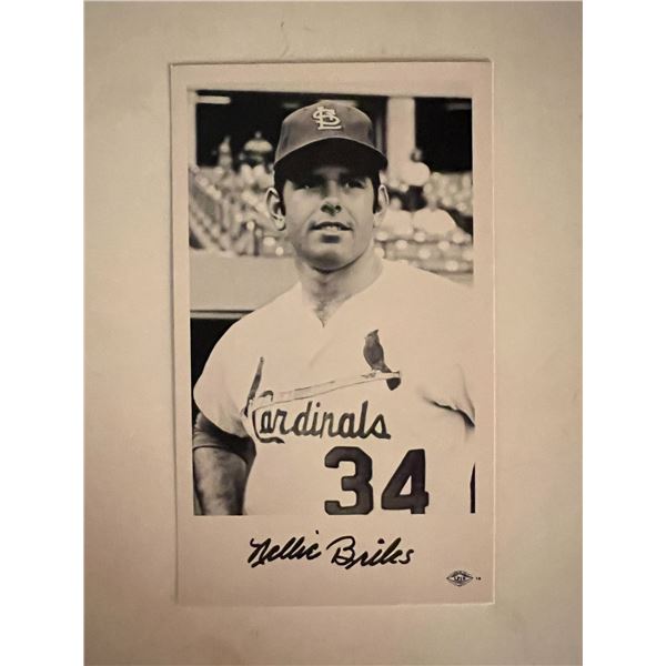 Nellie Briles facsimile signed photo. 3x5 inches