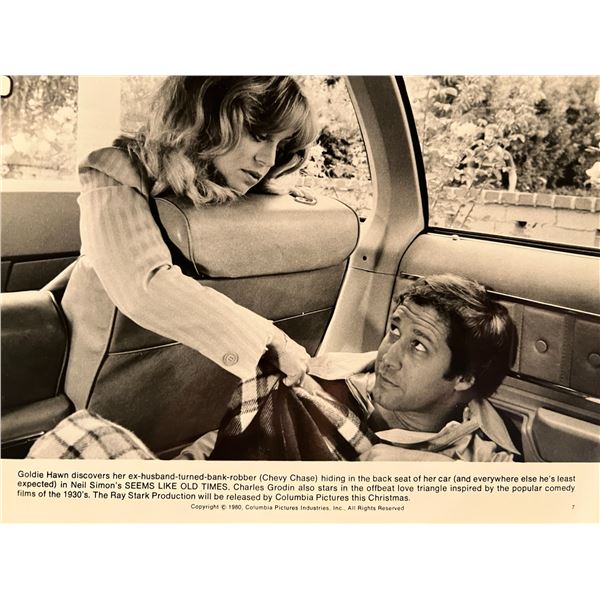 Chevy Chase/ Goldie Hawn unsigned photo