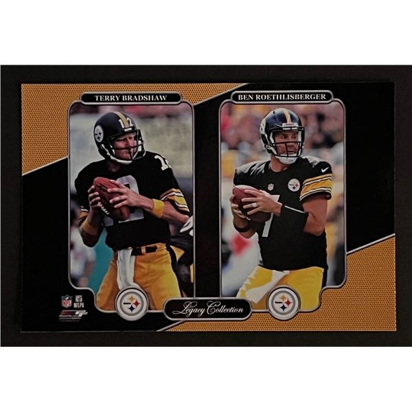 Pittsburg Steelers Terry Bradshaw and Ben Roethlisberger 4x7 in Photo