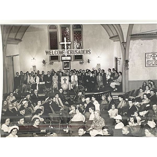 Welcome Crusaders church vintage photo