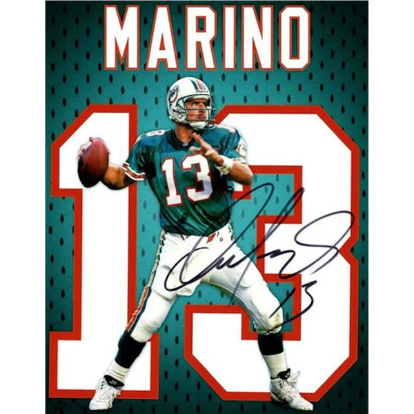 Miami Dolphins Dan Marino facsimile signed photo