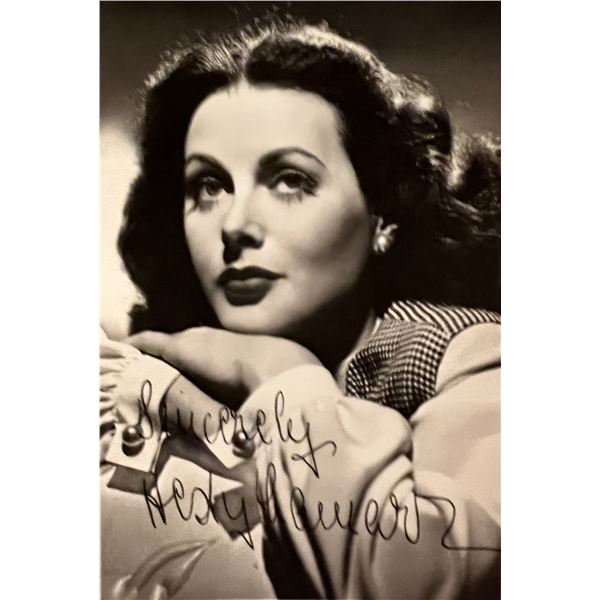 Hedy Lamarr facsimile signed photo. 3x5 inches