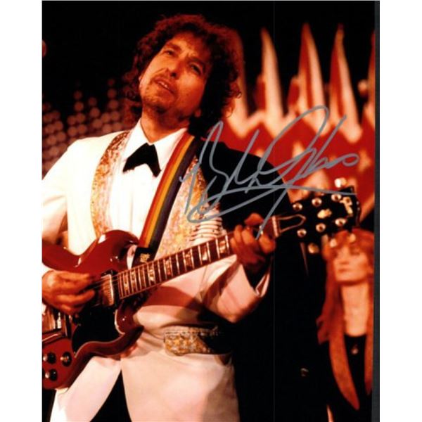 Bob Dylan facsimile signed photo