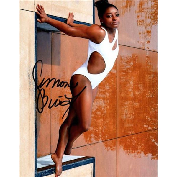 Olympic gymnast Simone Biles facsimile signed photo
