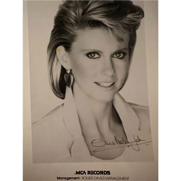 Olivia Newton John facsimile signed photo. 5x7 inches