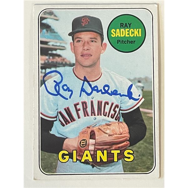 San Francisco Giants Ray Sadecki Topps #125 signed trading card