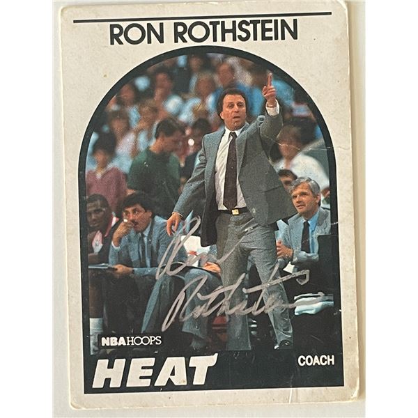 Miami Heat Coach Ron Rothstein 1989 NBA #172 signed trading card
