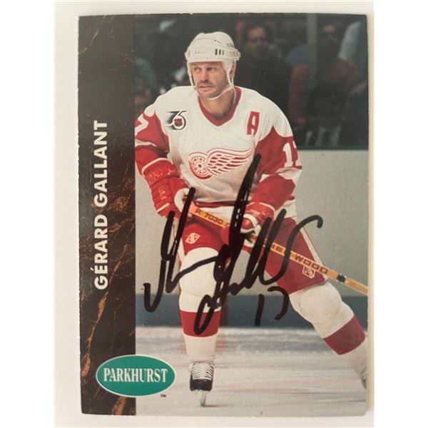 Detroit Red Wings Gerard Gallant 1992 Pro Set #269 signed trading card