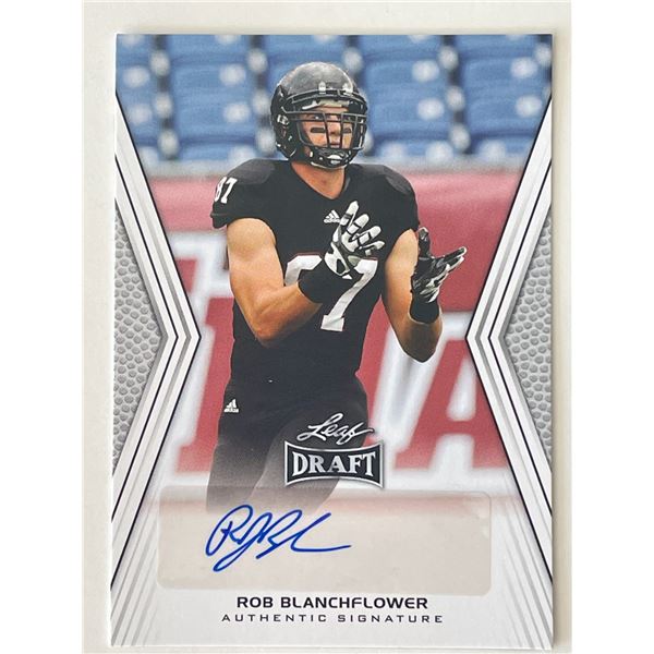 Rob Blanchflower 2014 Leaf Draft #48 signed trading card