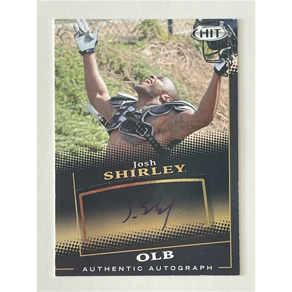 Josh Shirley signed autograph card