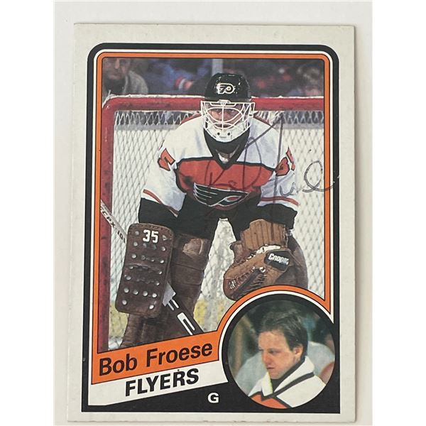 Philadelphia Flyers Bob Froese 1984 Topps #117 signed trading card