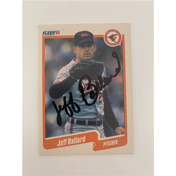 Jeff Ballard signed baseball card