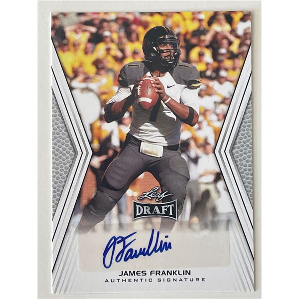 Missouri Tigers James Franklin 2014 Leaf Draft signed trading card