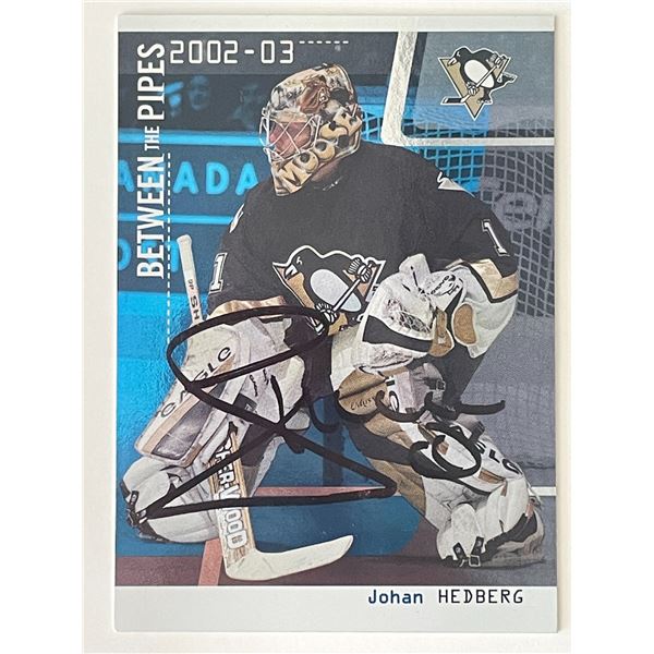 Pittsburgh Penguins Johan Hedberg 2003 In The Game #40 signed trading card