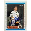 Image 1 : Boston Bruins Andy Moog 1989 O-Pee-Chi #160 signed trading card