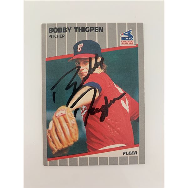 Bobby Thigpen signed baseball card