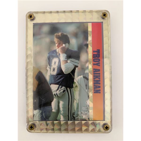 Troy Aikman Framed Football Card
