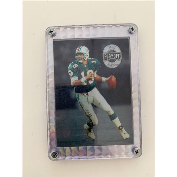 Scott Mitchell Framed Playoff Football Card
