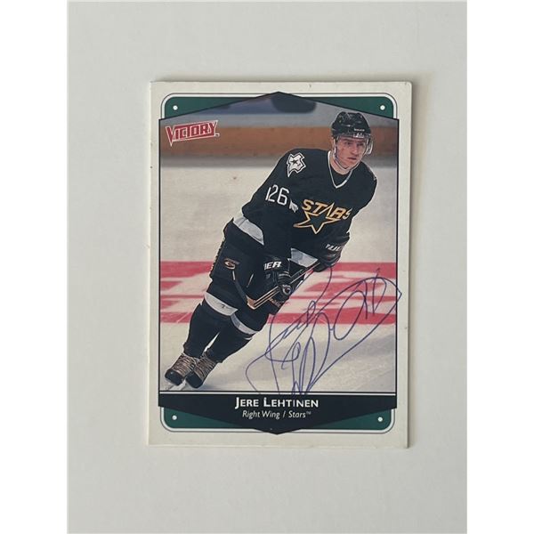 Dallas Stars Jere Lehtinen 2001 Victory #93 signed trading card