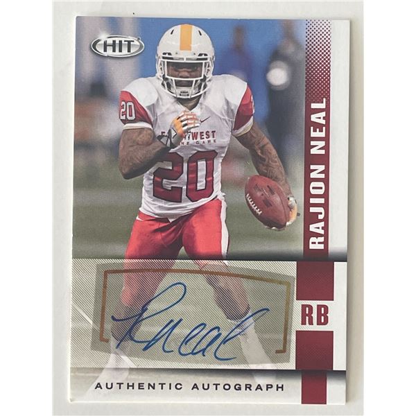 Rajion Neal signed autograph card