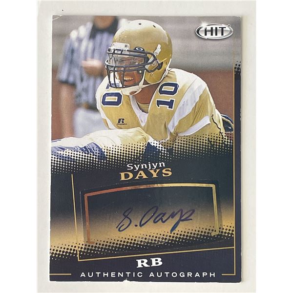 Synjyn Days signed 2015 Sage Hit #A30  trading card