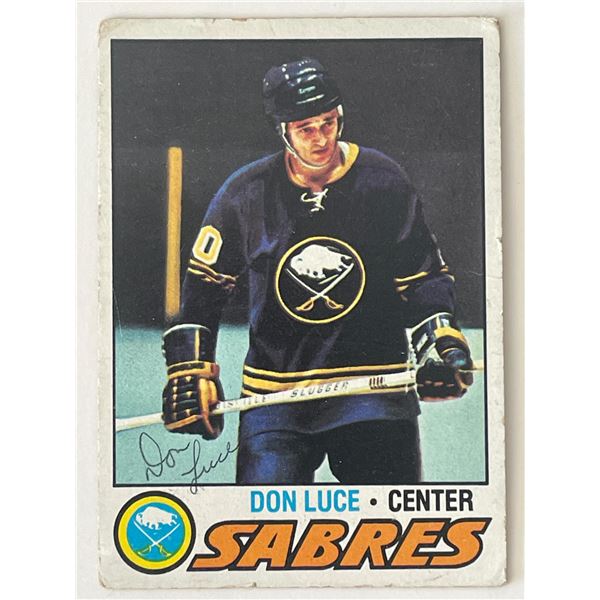 Buffalo Sabres Don Luce 1977 Topps #231 signed trading card