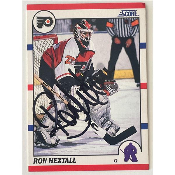 Philadelphia Flyers Ron Hextall 1990 Score #25 signed trading card