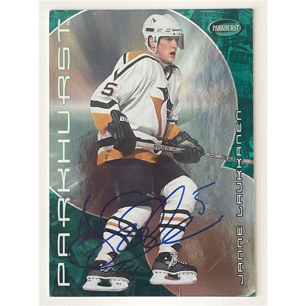 Pittsburgh Penguins Janne Laukkanen 2001 Parkhurst #163 signed trading card