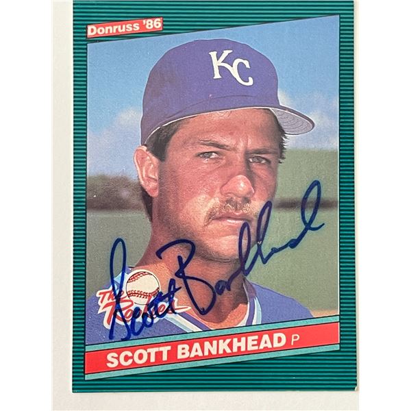 Kansas City Royals Scott Bankhead 1986 Donruss Rookies #36 signed trading card