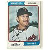 Image 1 : Minnesota Twins Joe Decker signed 1974 Topps #469  trading card