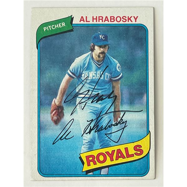 Kansas City Royals Al Hrabosky signed 1980 Topps #585 trading card