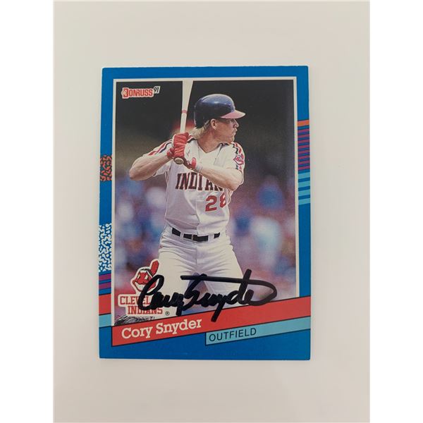 Cory Snyder signed baseball card