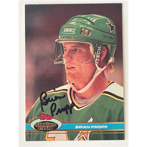 Minnesota North Stars Brian Propp 1991 Topps #237 signed trading card