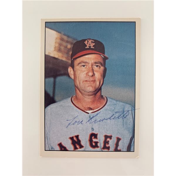 Lew Burdette signed baseball card