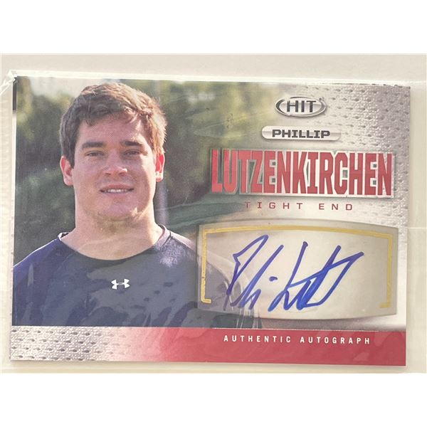 Auburn Tigers Philip Lutzenkirchen 2013 Sage Hit signed trading card
