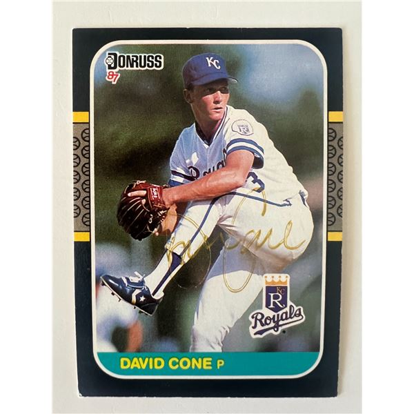 Kansas City Royals David Cone 1986 Leaf #502 signed trading card