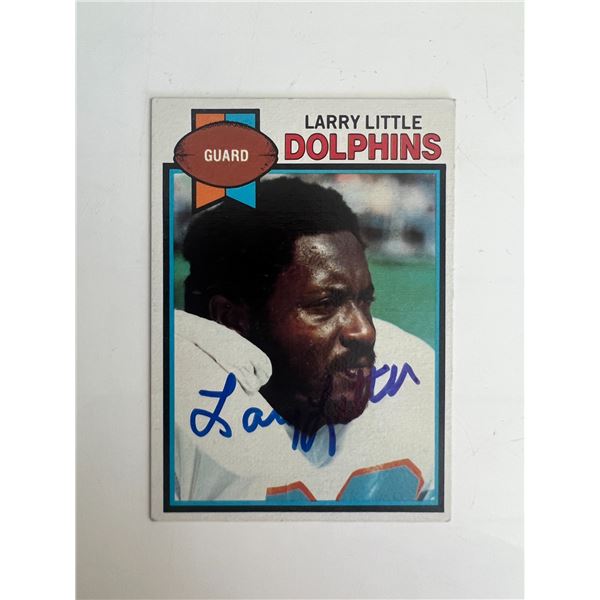 Miami Dolphins Larry Little signed trading card