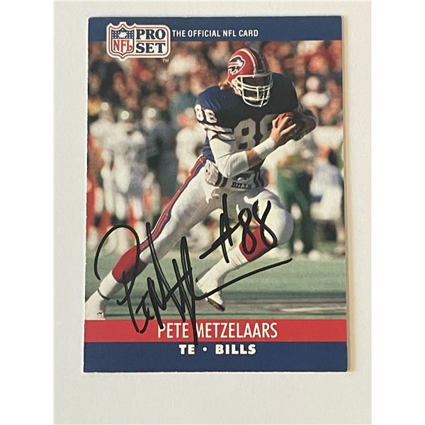 Buffalo Bills Pete Metzelaars 1990 NFL #439 signed trading card