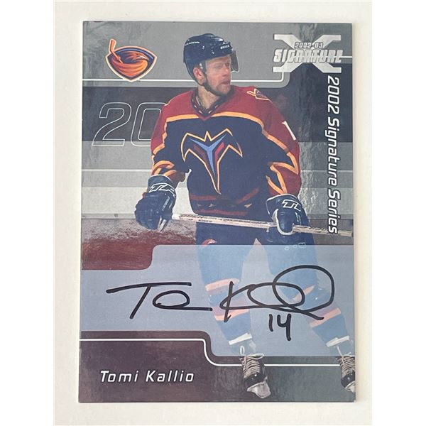 Atlanta Thrashers Tomi Kallio signed autographed card