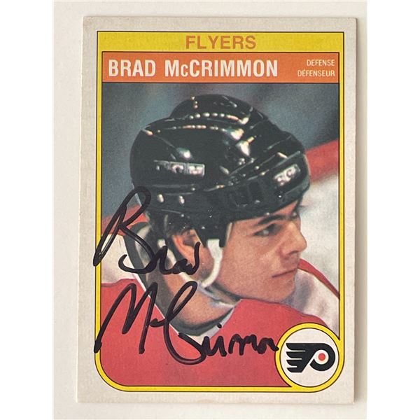 Philadelphia Flyers Brad McCrimmon 1982 O-Pee-Chee #255 signed trading card