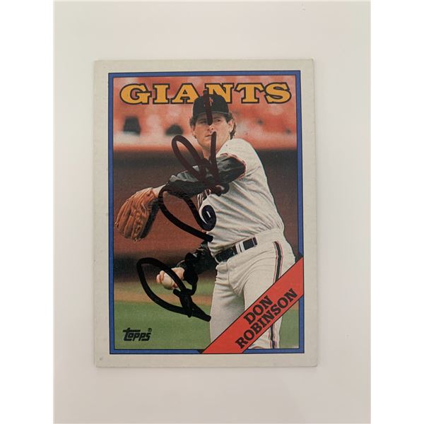Don Robinson signed baseball card