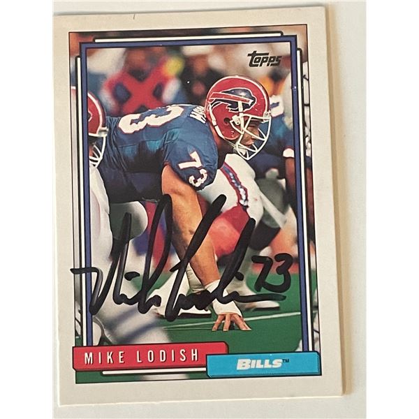 Buffalo Bills Mike Lodish signed 1992 Topps #666 trading card