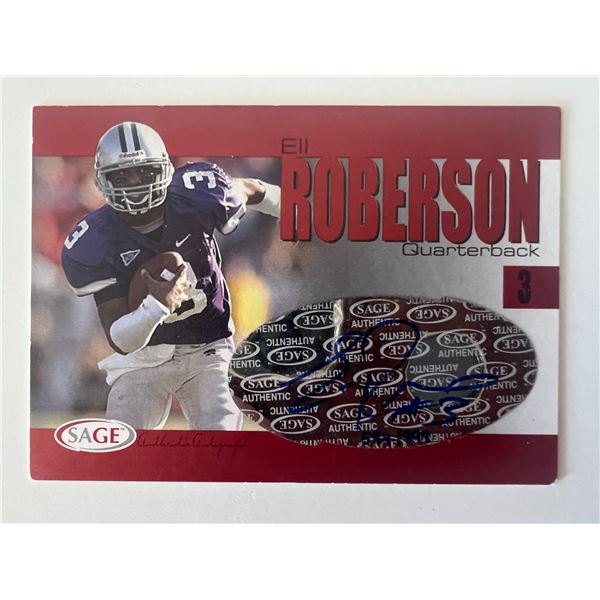 Kansas State Ell Roberson signed autograph card