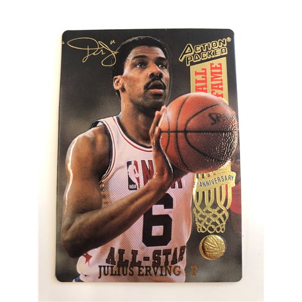 Julius Erving Hall of Fame Basketball Card 25th Anniversary