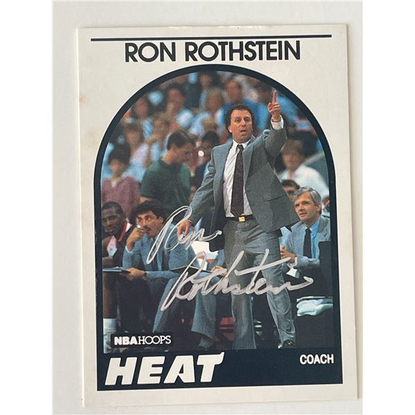Miami Heat Ron Rothstein 1990-91 NBA Hoops Coach #318 signed trading card