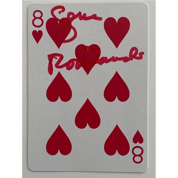 Gena Rowlands signed playing card