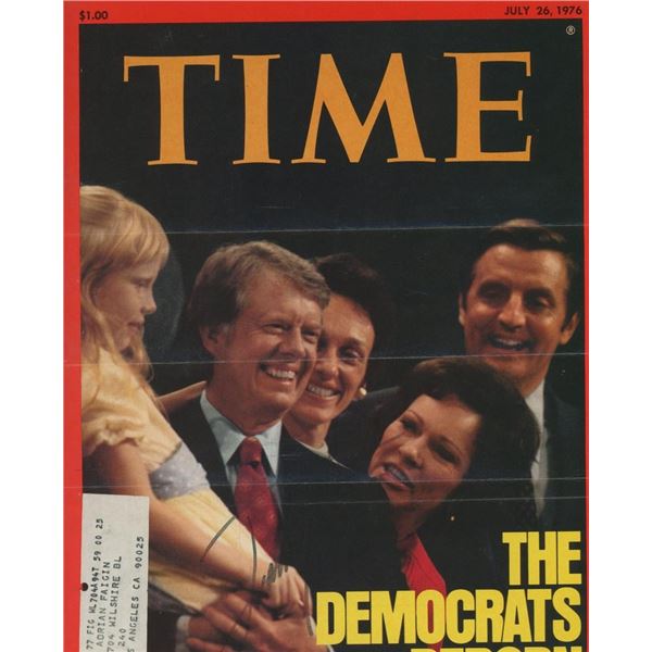 Jimmy Carter signed Time magazine. GFA Authenticated