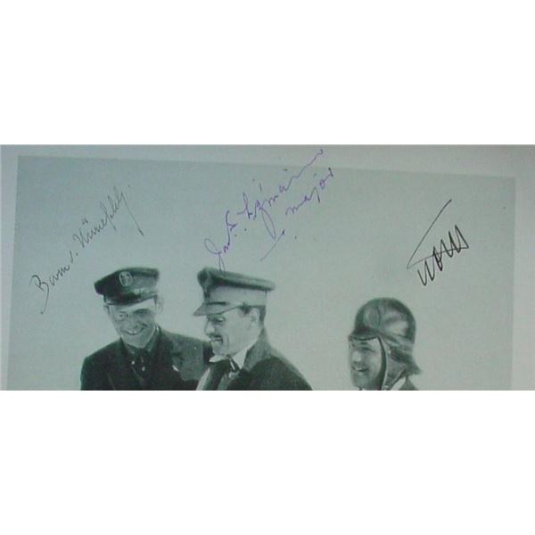 The "Three Dissimilar Musketeers of the Air" Signed Photo