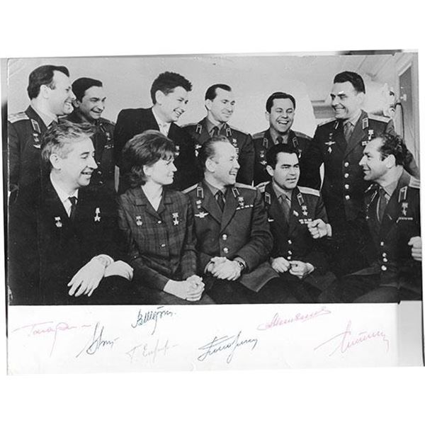 The First Seven Space Travelers signed photograph